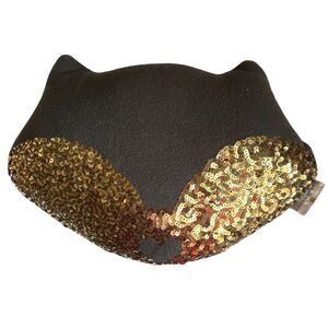 Pottery Barn PB Teen Emily + Meritt Fox Sequin Pillow Glitter Critter Grey Gold